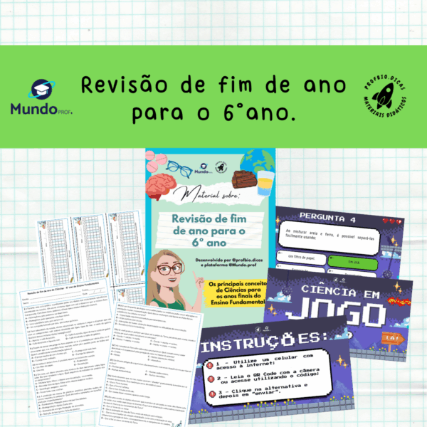 Revisão de fim de ano para o 6°ano.